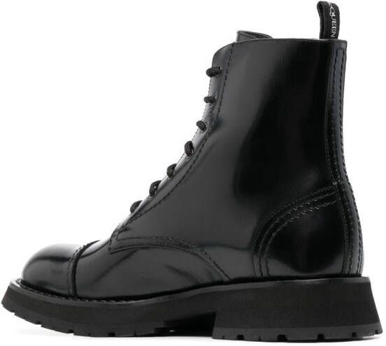 Alexander McQueen lace-up leather ankle boots Black