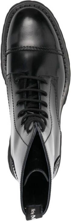 Alexander McQueen lace-up leather ankle boots Black