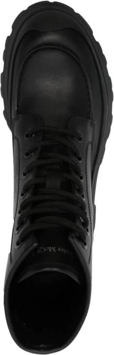 Alexander McQueen lace-up leather boots Black