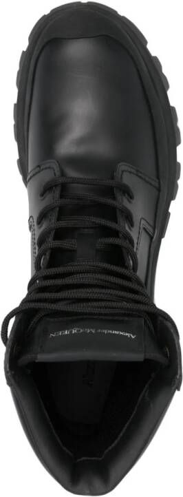 Alexander McQueen lace-up leather boots Black