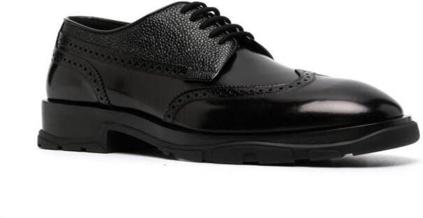 Alexander McQueen lace-up leather brogues Black