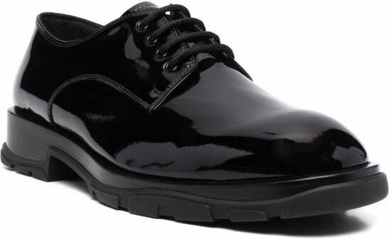 Alexander McQueen lace-up leather Derby shoes Black