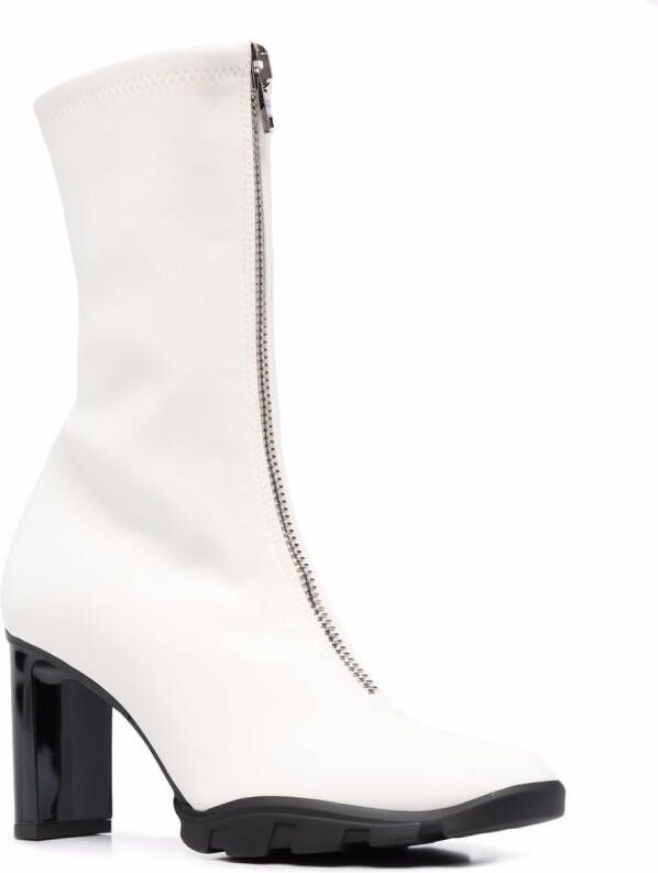 Alexander McQueen leather mid-calf 90mm boots White