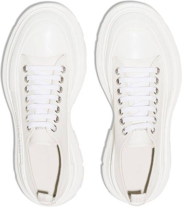Alexander McQueen round-toe cotton sneakers White