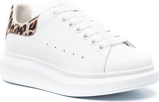 Alexander McQueen leopard print Oversized sneakers White