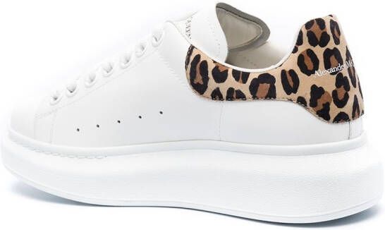 Alexander McQueen leopard print Oversized sneakers White
