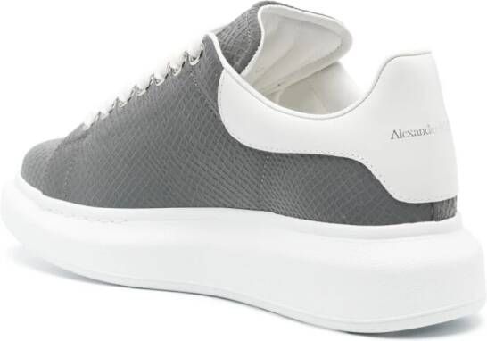 Alexander McQueen lizard-skin leather sneakers Grey
