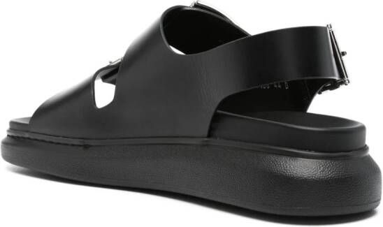 Alexander McQueen logo-debossed leather sandals Black