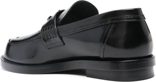 Alexander McQueen logo-plaque leather loafers Black