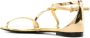 Alexander McQueen logo-plaque metallic sandals Gold - Thumbnail 3