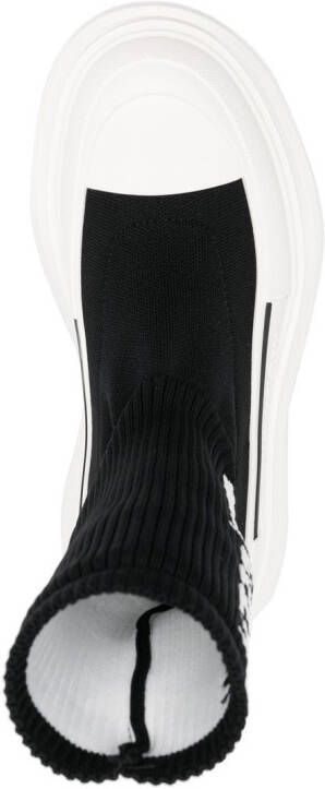 Alexander McQueen logo-print chunky sock sneakers Black