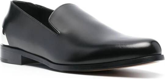 Alexander McQueen metal-heel leather loafers Black