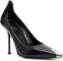 Alexander McQueen metal-toecap 110mm heel pumps Black - Thumbnail 2