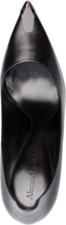 Alexander McQueen metal-toecap 110mm heel pumps Black