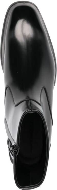 Alexander McQueen metal-trim leather boots Black