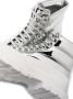 Alexander McQueen metallic Thread Slick combat boots Silver - Thumbnail 2