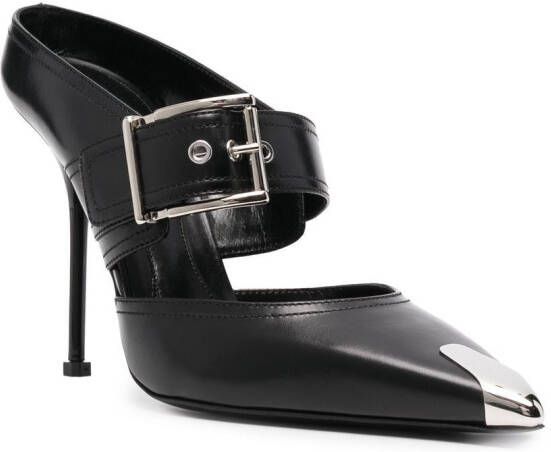 Alexander McQueen metallic-toe cap pumps Black