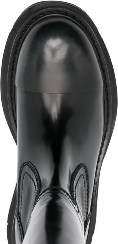 Alexander McQueen mid-calf leather boots Black