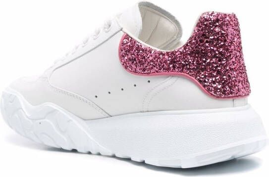 Alexander McQueen New Court glitter-detail sneakers White