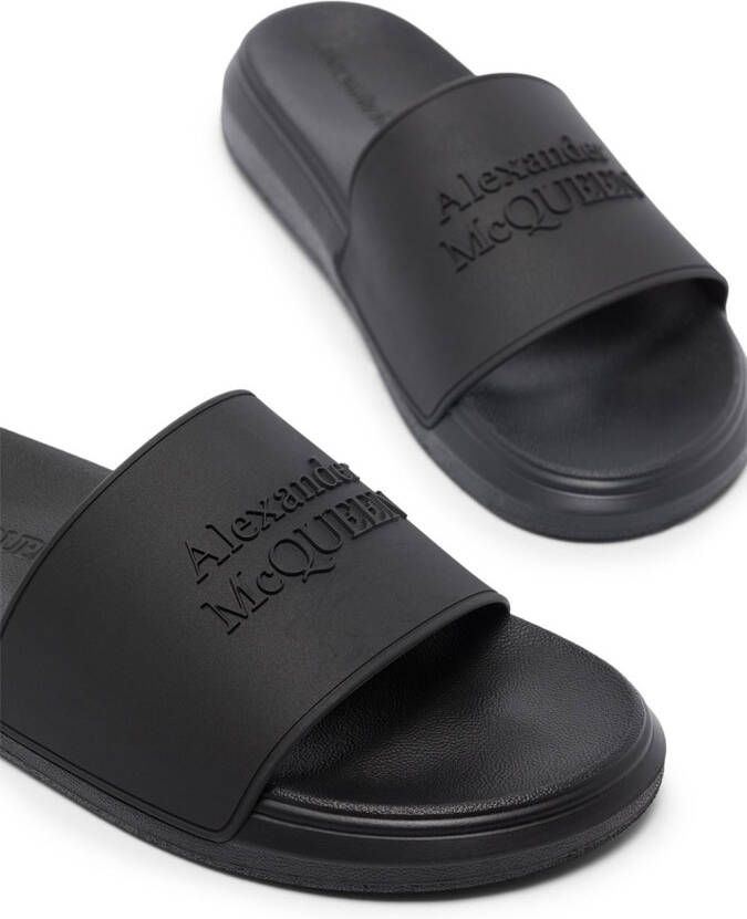 Alexander McQueen Oversize hybrid slides Black