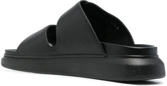 Alexander McQueen Oversize leather sandals Black