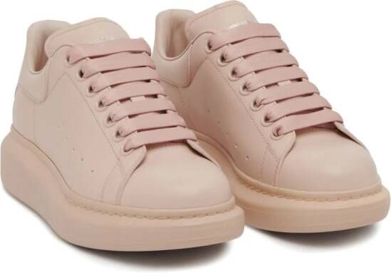 Alexander McQueen Oversized chunky leather sneakers Pink
