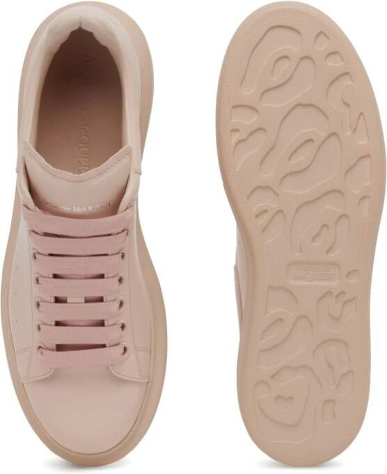 Alexander McQueen Oversized chunky leather sneakers Pink