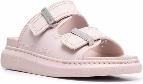Alexander McQueen Oversized double-strap sandals Pink