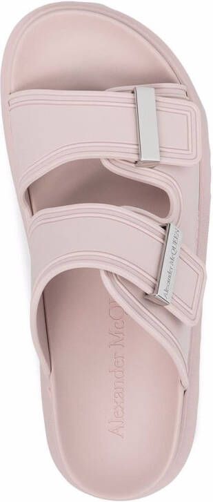 Alexander McQueen Oversized double-strap sandals Pink