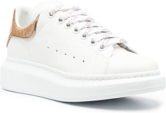 Alexander McQueen Oversized glitter low-top sneakers White