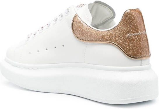 Alexander McQueen Oversized glitter low-top sneakers White