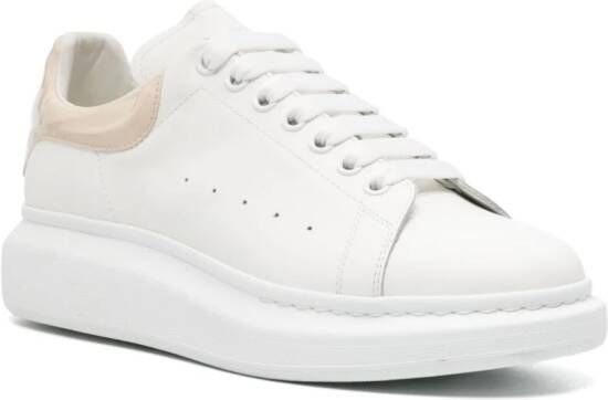 Alexander McQueen Oversized lace-up leather sneakers White