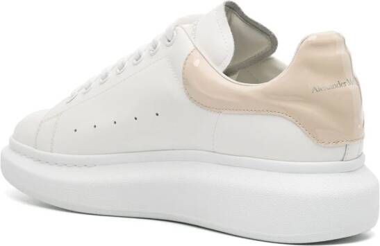 Alexander McQueen Oversized lace-up leather sneakers White