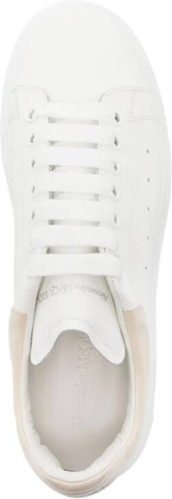 Alexander McQueen Oversized lace-up leather sneakers White