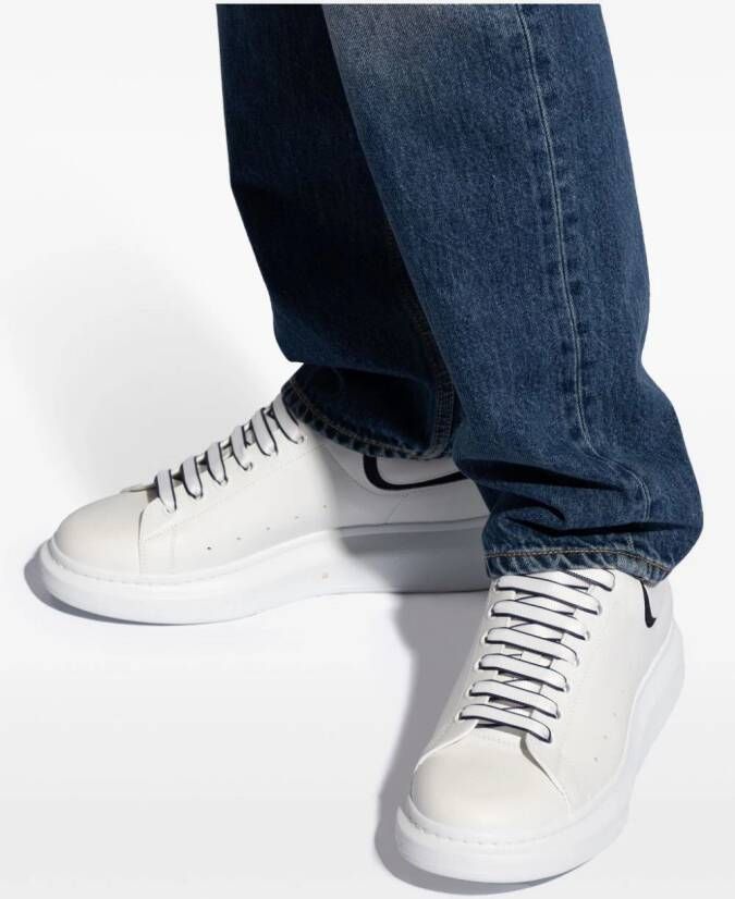 Alexander McQueen Oversized lace-up leather sneakers White