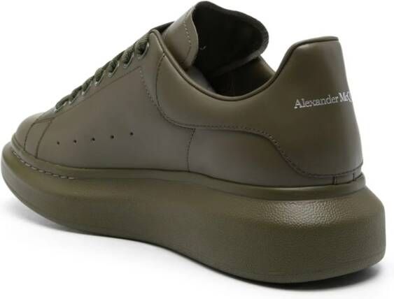 Alexander McQueen Oversized leather sneakers Green