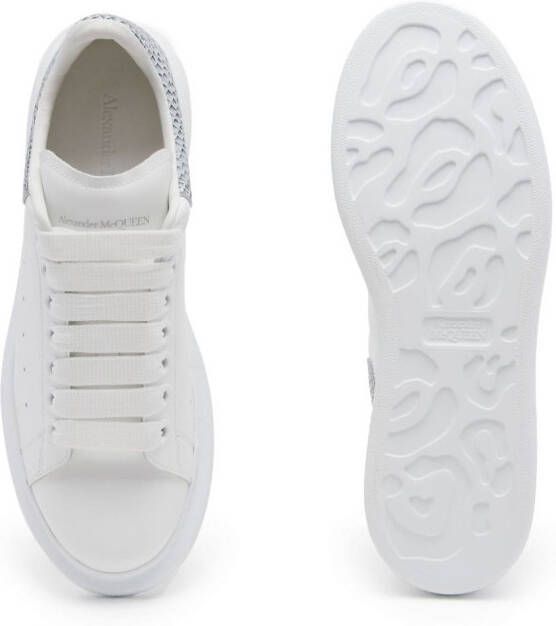 Alexander McQueen Oversized lizard-effect sneakers White