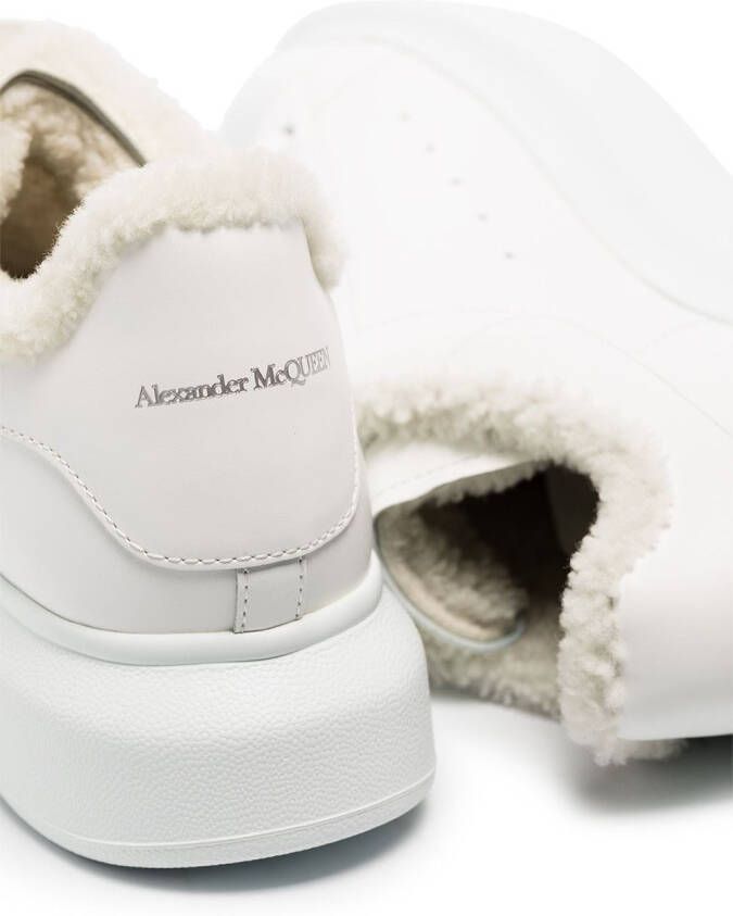 Alexander McQueen Oversized shearling-lining sneakers White