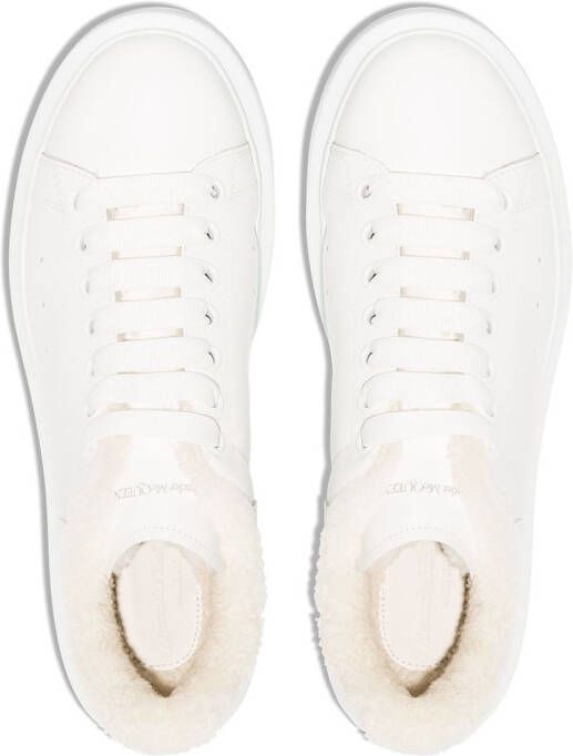 Alexander McQueen Oversized shearling-lining sneakers White