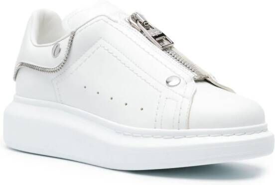 Alexander McQueen Oversized zip-up sneakers White