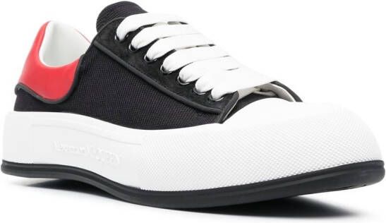 Alexander McQueen panelled lace-up sneakers Black
