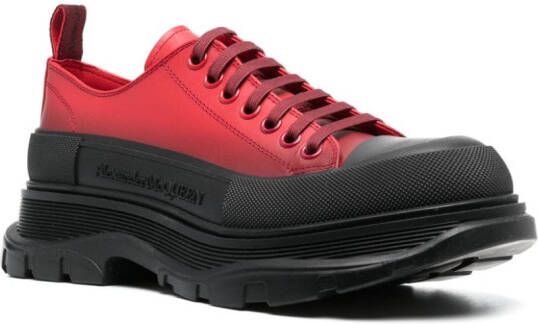 Alexander McQueen panelled low-top sneakers Red