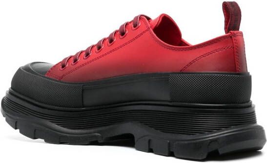 Alexander McQueen panelled low-top sneakers Red