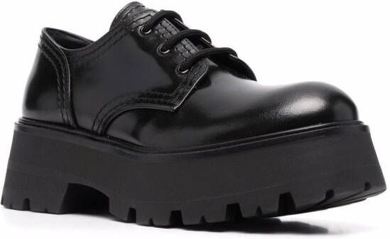 Alexander McQueen patent leather Derby shoes Black