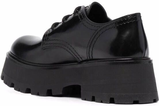 Alexander McQueen patent leather Derby shoes Black