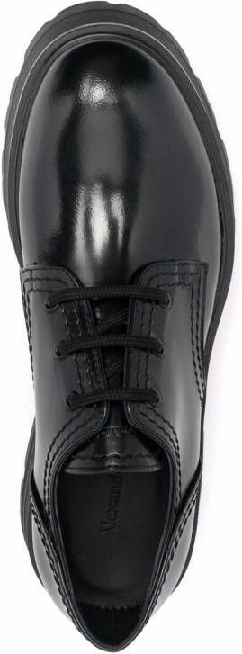 Alexander McQueen patent leather Derby shoes Black