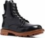 Alexander McQueen patent-leather lace-up boots Black - Thumbnail 2