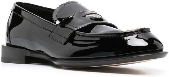Alexander McQueen patent leather loafers Black