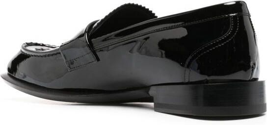 Alexander McQueen patent leather loafers Black