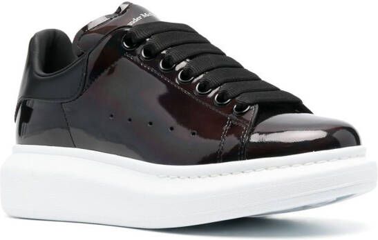 Alexander McQueen patent-leather low-top sneakers Black